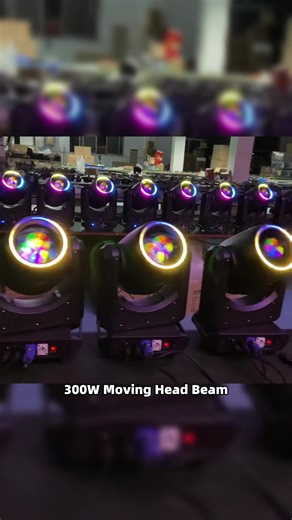 Add power to your stage: 300W beam   RGB ring   prism effects. #StageLighting #DJLight #EventLighting #MovingHead #ledlighting