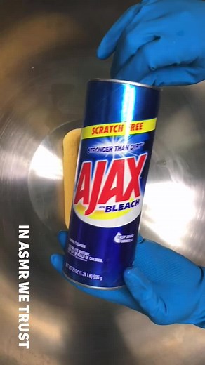 Ajax vs Comet - Part 1 of 2 (Ajax & Hot Water) #asmrvideo #asmr2xspeed #asmrspongesqueezing #facebookreels #ajax #cleantok #cleaningservice #cleaningmotivation #inspiration #cleaningpaste #inasmrwetrust | IN ASMR WE TRUST