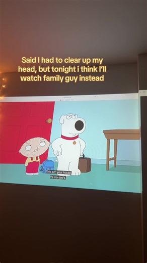 Comfort show 🥀 (new projector set up 🙂‍↕️) #familyguy