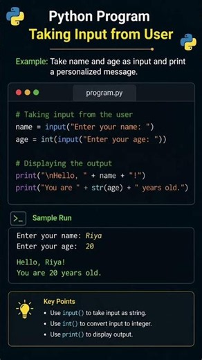 Python User Input Made Easy! 🐍 | input() Function Explained with Example | Python for Beginners