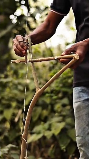 Make a trap from elastic sarvaival #trap #diy
