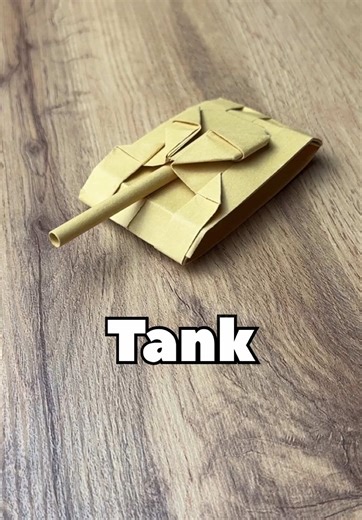 Origami Tank Easy Tutorial #tank #origami #origamitutorial #origamiart #papercraft