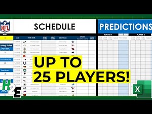 Free NFL Schedule and Prediction Template in Excel