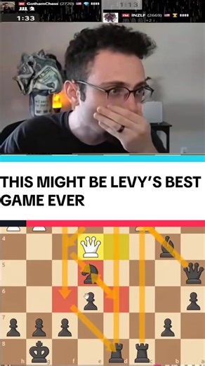 THIS MIGHT BE LEVY’S BEST GAME EVER.#chess #chesstips #chesstok #trending