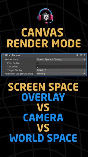 Game_Developer_Unity on Instagram: "Overlay vs Camera vs World Space…  Unity UI secrets most beginners miss!  ⚡ Save this for later + share with a dev friend!  Comment your favorite Render Mode  #Unity #GameDev #GameDevelopment #Unity3D #Coding #developerlife #UnityTips #UnityTutorial #UnityUI #GameDevCommunity #LearnUnity #UnityCanvas #UnityRenderMode #IndieDev Do you actually know all 3 Render Modes? "