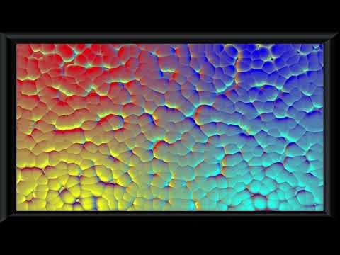 Chromatic Mosaic Flow – 4K Framed Abstract Digital Art Wallpaper