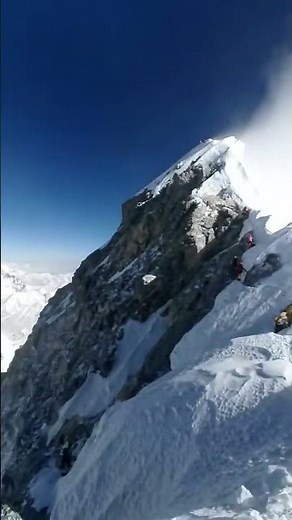 Hillary Step: where dreams meet danger #HillaryStep #MountEverest #Everest #EverestSummit