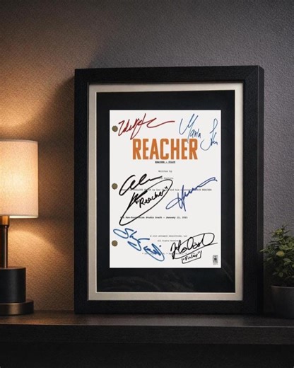 Jack Reacher, Pilot Script, Signed, Screenplay, Alan Ritchson, Autograph, Birthday Gift, Movie Lovers Gifts, Framed, TV Script, Movie Props - Etsy