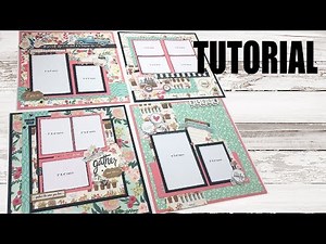 Scrapbook Tutorial | Carta Bella | Flower Market *4 layouts* Cutting Guide A