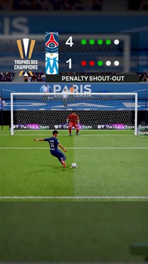 PSG (4) - (1) OM Penalty Recreation #football #fc26 #fc25 #france #psg #om #shorts