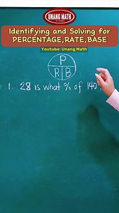 85K views · 1.1K reactions | Identifying and Solving for Percentage,Rate,and Base #math #mathtrick #mathreview #mathtutorial #csereview | Unang Math | Facebook
