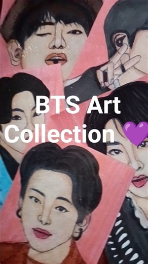 BTS paintings Collection 💜#youtubeshorts #shorts #bts #painting
