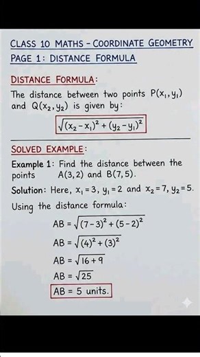 Class 10th math =Coordinate Geometry (Distance Formula) # class 10 math distance formula