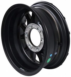 Aluminum Eagle Trailer Wheel - 15" x 6" Rim - 6 on 5-1/2 - Matte Black Lionshead Trailer Tires and W