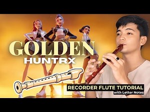“Golden” Kpop Demon Hunters | Easy Recorder Flute Tutorial with Notes / Chords for Beginners