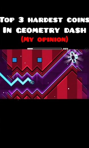 top 3 hardest coins in geometry dash #geometrydash