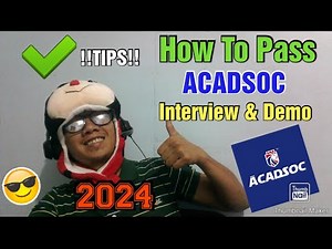 Acadsoc Tips || How To Pass The Interview & Final Demo Lesson || [ACADSOC 2024]
