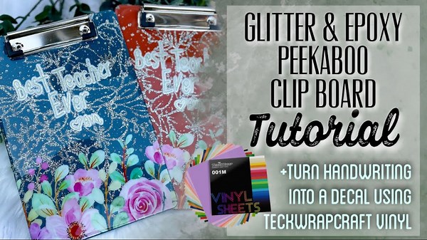 Glitter and handwriting tips for perfect peekaboo clipboards