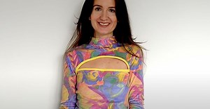 How to Make a DIY Cut-Out Top With Long Sleeves & a Turtleneck