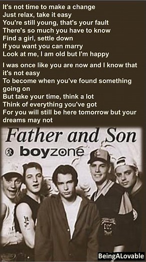 BOYZONE - FATHER & SON (WITH LYRICS)