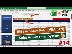 Hide & Show Data with One Button – Excel VBA (Sale Management)