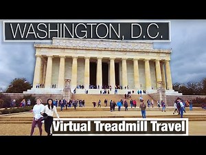 Washington DC National Mall Virtual Treadmill Tour - WWII Memorial to Lincoln Memorial - City Walks