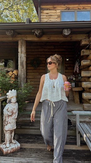 2.2K reactions · 49 shares | Wearing  Top @nuuly Lingerie @aristelleportland Pants & bag - thrifted Shoes @birkenstock via @anthropologie | Harmony Joy | Facebook