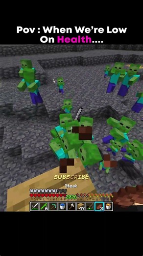 Pov : When We're Low On Health #minecraft #mlgclutch #pvp #clutch #manhunt