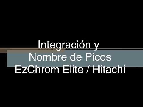 Integración de Cromatograma y Nombre de picos software EzChrom Elite