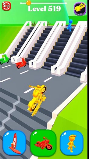 Shape Shifting Level 519 – Insane Speed Impossible Run! ⚡😱 #shorts