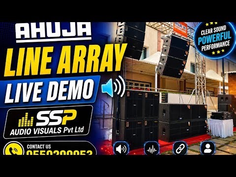 #“Powerful Sound Test” or “Outdoor Demo” AHUJA & Studio Master Line arrays Live Demo