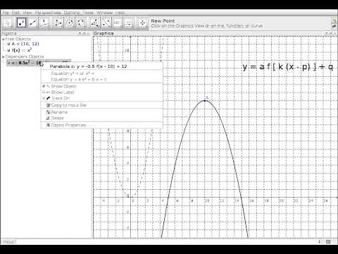 MCR3U - Using Geogebra to Transform Functions and Restrict Domain