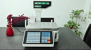 NVK TMA Barcode Label Printing Scale Digital Weighing Cash Register Scale 30kg Supermarket Price Computing Scale