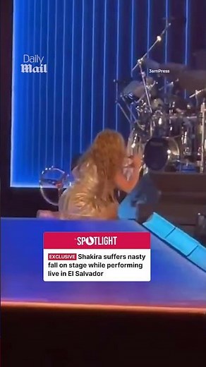 Shakira suffered a nasty fall during concert