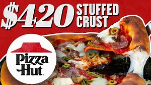 $420 Pizza Hut Stuffed Crust Pizza | Fancy Fast Food | Mythical Kitchen - Italian Food