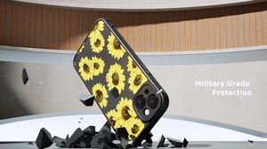 LUMARKE for iPhone 13 Case with Enhanced Camera Lens Protection and Screen Protector, Translucent Matte Acrylic Phone Cover - Cute Aesthetic Floral Design for Women Girls - Black Mandala