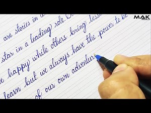 Beautiful cursive handwriting with normal ball pen | Ball pen handwriting in English