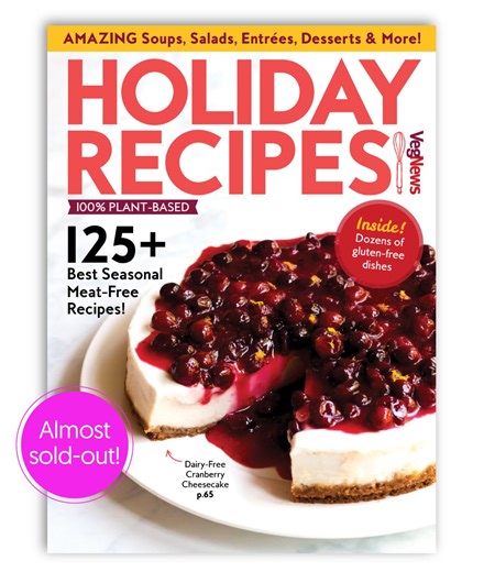 2.8K views · 20 reactions | The VegNews Holiday Cookbook drops at noon PT today! And it's filled with 125+ of the BEST vegan holiday recipes. We'll ship this gorgeous cookbook straight to your door, but we only have a limited number. Grab yours while you can! VegNews.com/holidaycookbook | VegNews | Facebook