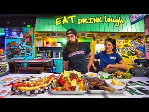ATTEMPTING THE HUGE EATING CHALLENGE AT THE RUDEST RESTAURANT IN AMERICA! | BeardMeatsFood