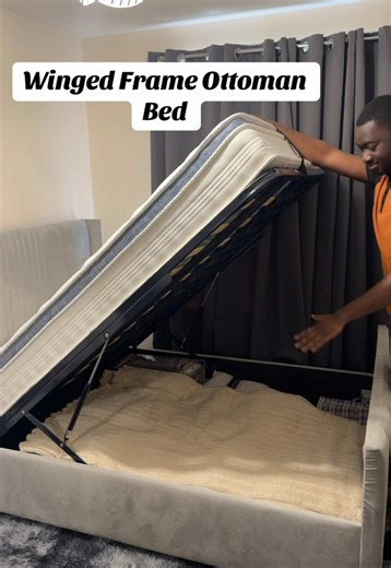 Stylish Winged Frame Ottoman Bed for Modern Bedrooms