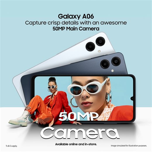 Expand your view, widen your perspective and capture it all with crisp details on a #GalaxyA06! Awesome 50-megapixel main camera, 6.7-inch large display, all for an Awesome you. Buy now: http://spr.ly/6186Uuxc4 | Samsung