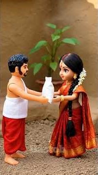 Mini Sweet Making Love Story 💛🍬 | Village Couple ASMR Cooking & Eating #shorts