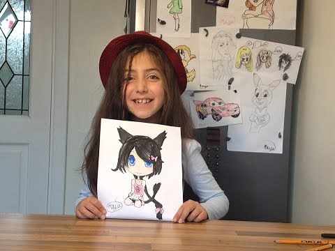How to draw chibi anime - Maya shows how to draw a cat girl