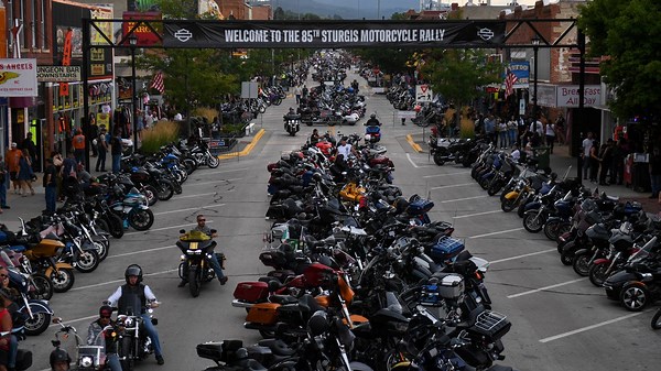 Watch biker riders gather for the first day of the 85th annual Sturgis Motorcycle Rally