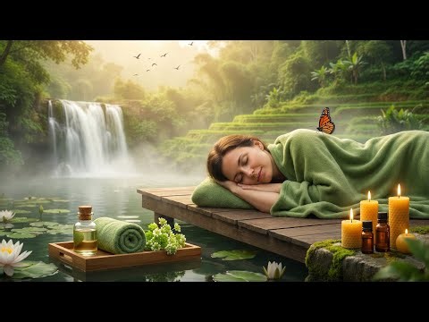 Relaxing Piano Music with Waterfall Sounds 🌿 | Deep Sleep, Stress Relief & Peaceful Meditation