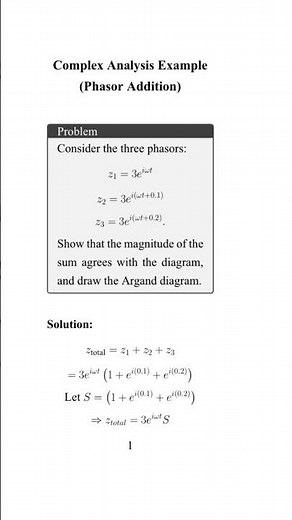 Complex Analysis Example — Phasor Addition