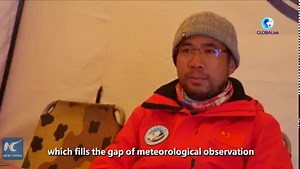 Chinese scientists are mounting efforts to establish a meteorological monitoring station at an altitude of 8,800 meters on Mount Qomolangma, the world's highest peak, on the China-Nepal border. A scientist explains how difficult the mission is #GLOBALink | China Xinhua Sci-Tech