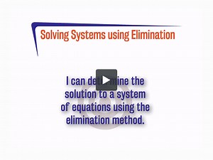 Solving Systems Using Elimination