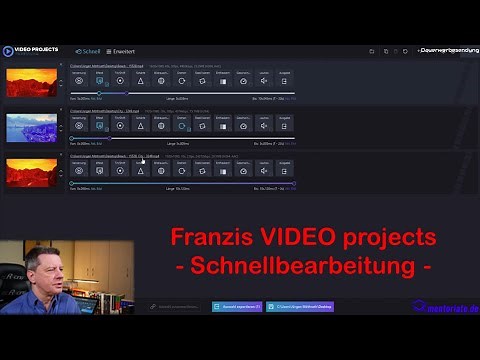 Franzis VIDEO projects | Schnellbearbeitung