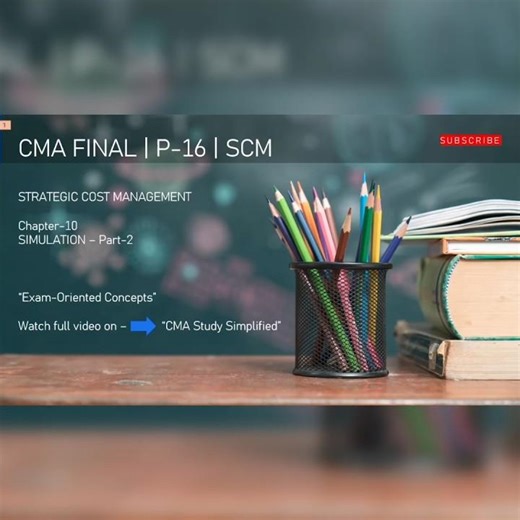 CMA Final | SCM-P-16 - Simulation Part-2 released, Go and watch it. #exam